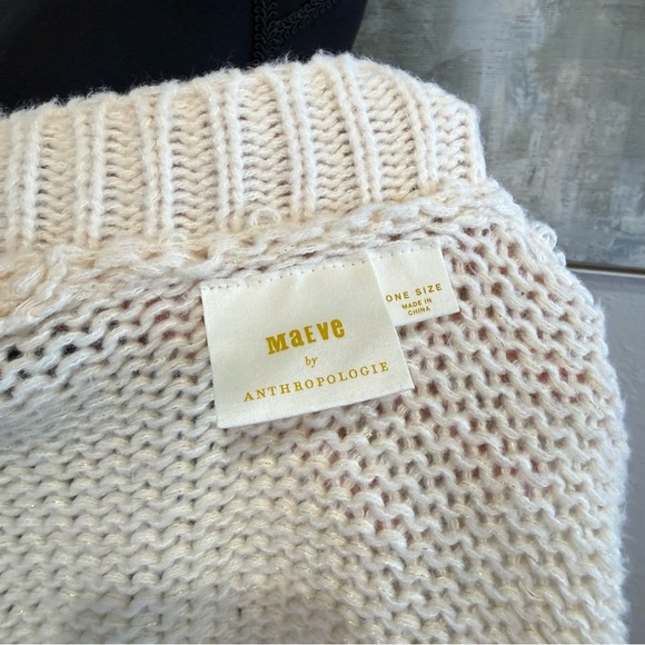 Maeve Cream Floral Knit Women's Sweater - Picture 7 of 9